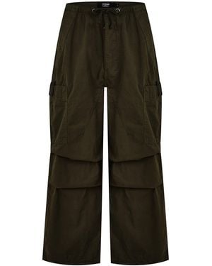 Jaded London Parachute Cargo Trousers - Green