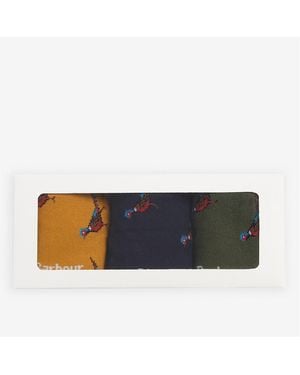 Barbour Pheasant Socks Gift Box - Blue
