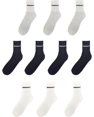 Donnay 10 Pack Quarter Socks - White