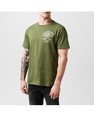 Replay Motorcycle Regular Fit T-Shirt - Green