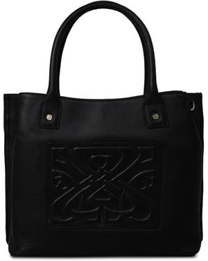Biba Leather Padded Tote Bag - Black