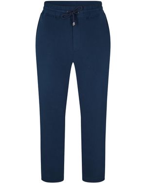 Pal Zileri Jog Bottom Closed Hem Fleece Joggers - Blue