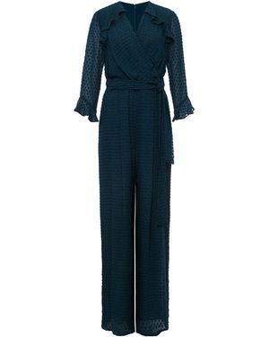 Phase Eight Hattie Wrap Wide Leg Jumpsuit - Blue