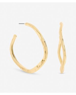 Mood Plated Large Molten Hoops - Metallic