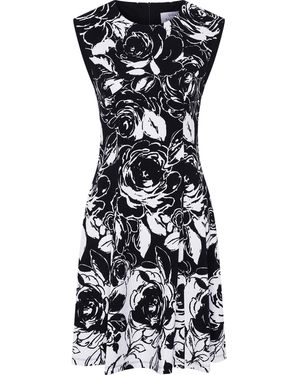 Gina Bacconi Jess Floral A Line Dress - Black