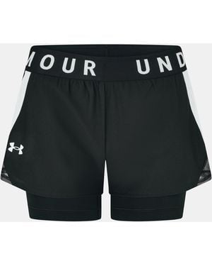 Under Armour Tech Play Up 2-In-1 Shorts - Black