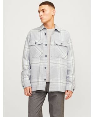 Jack & Jones Raymond Long Sleeve Overshirt - Grey