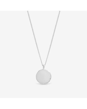 Inicio Pave Edge Personalised Pendant - White