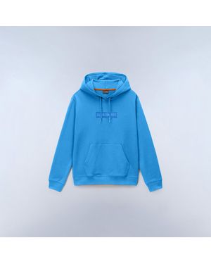 Napapijri Box Logo Hoodie - Blue