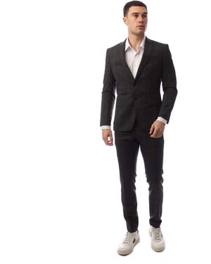 BOSS Structured Natural Stretch Streamlined Fit Suit - Black