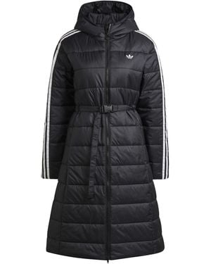 adidas Hooded Premium Long Slim Jacket - Black