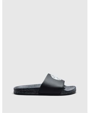 Pretty Green Paisley Sliders - White