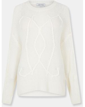 Jack Wills Loose Knit Crew Neck Jumper - White