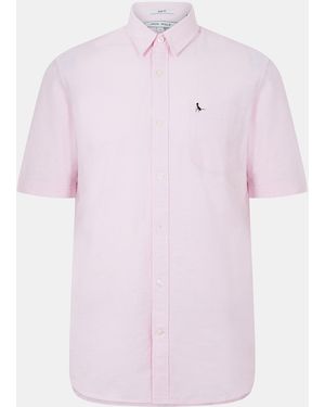 Jack Wills Short Sleeve Oxford Shirt - Pink