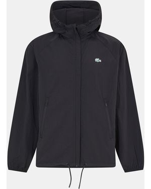 Lacoste Water-Resistant Lightweight Rain Anorak - Blue