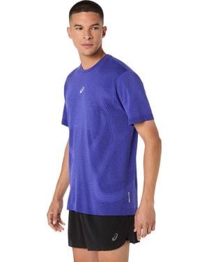 Asics Road Seamless Ss Top Running - Blue