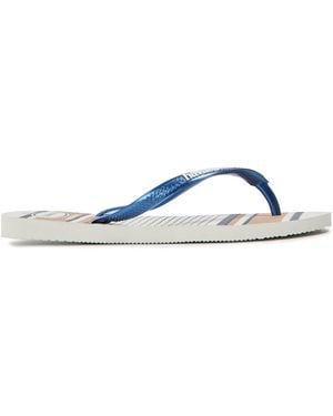 Havaianas Slim Print Flip Flops - Blue