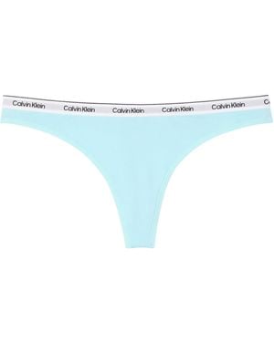 Calvin Klein Logo Thong - Blue