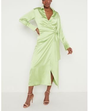 Pretty Lavish Ronnie Wrap Dress - Yellow