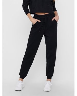 Only Play High Waist Closed Hem Jersey Joggers - Black