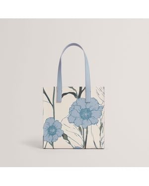 Ted Baker Floral Print Small Icon Tote Bag - Blue