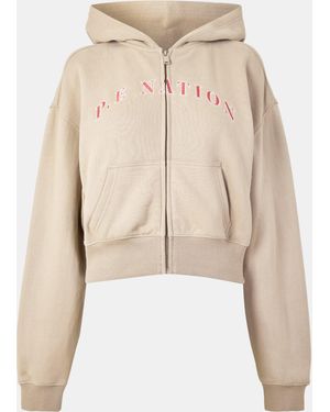 P.E Nation Eastside Full Zip Fleece Jacket - Natural