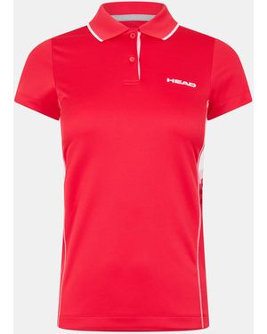 Head Club Shirt Technical Short Sleeve Performance Polo Shirt - Red