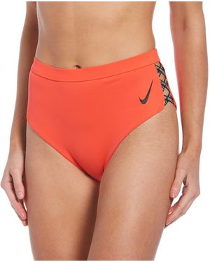 Nike Swim Sneakerkini High Waist Cheeky Bottom - Orange