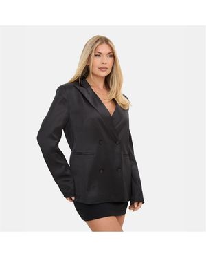I Saw It First Satin Blazer - Black