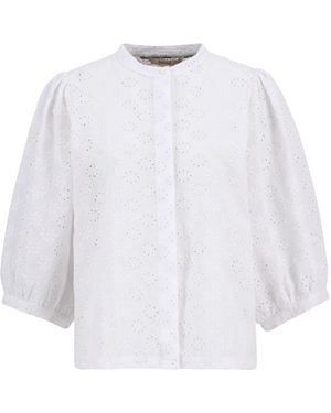 Barbour Short Sleeve Blouse - White
