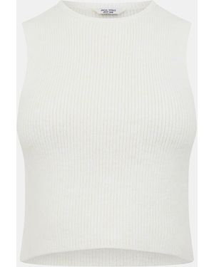 Jack Wills Knitted Jumper Vest - White