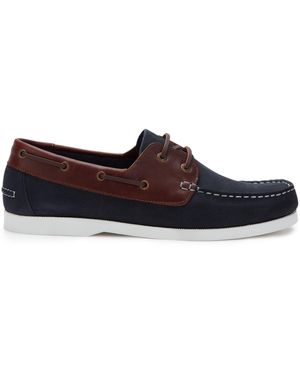 Jack Wills Leather Boat Shoes - Blue