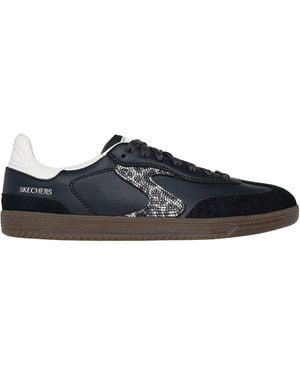 Skechers Duraleather & Suede Overlay Rhinest Low-Top Trainers - Blue