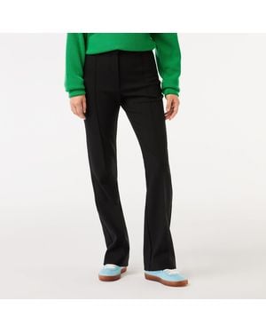 Lacoste High Waist Flare Dress Trousers - Black