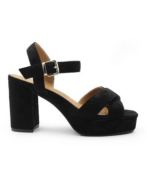 Where's That From Marcia Wide Fit Platform Heels - Black