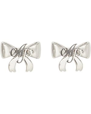 Agent Provocateur Bret Bow Earrings - White