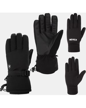 Nevica 3-In-1 Ski Gloves - Black