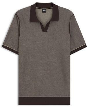 BOSS Short Sleeve Polo Shirt - Grey