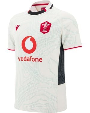 MACRON Wales Rugby Union Away Shirt 2025 Adults - White