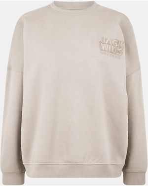 Jack Wills Oversized Crew Sweatshirt - White