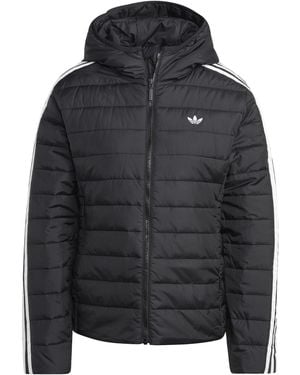 adidas Originals Hooded Recycled Short Puffer Jacket - Black