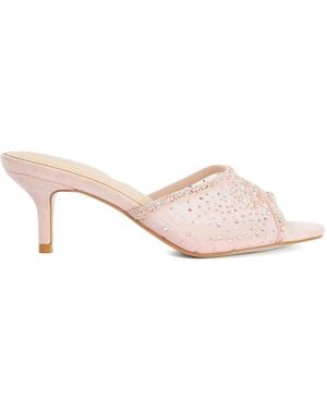 Dune Memories Heeled Mules - Pink