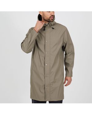 Brave Soul Rubberised Hooded Parka - Brown