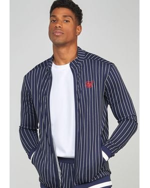 SIKSILK Pins Tracksuit Top - Blue