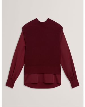 Ted Baker Knitted Top - Red