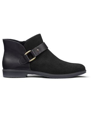 Hotter Linton Wide Fit Ankle Boots - Black