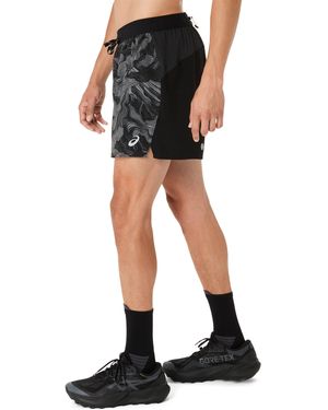 Asics Fujitrail All Over Print 5In Short Running - Black