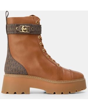 MICHAEL Michael Kors Ankle Rubber Sole Biker Boots - Brown