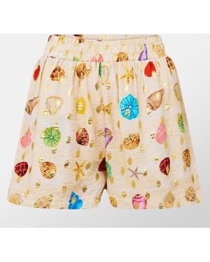 Never Fully Dressed Shell Elissa Tracksuit Shorts - Natural