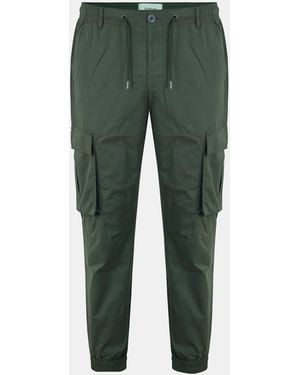 Firetrap Cotton Elasticated Cuffs Cargo Trousers - Green